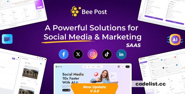 BeePost v2.0 – AI Social Media Management & Content Creation SaaS with Subscription System – nulled Copy Copy Copy Copy